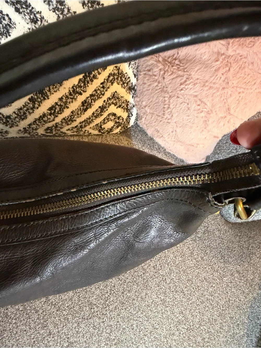 Vintage Dark Brown Frye Claude Hobo Shoulder Bag